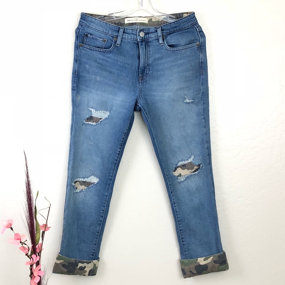 Gap The Best Girlfriend Camo Patch Denim Jeans